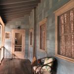 realistic porch with patterned paint surface
